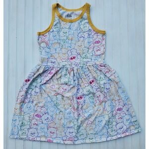 Care Bears Dress Large 10/12 Girls Novelty Sleeveless Rainbow Bear Stretch Kids
